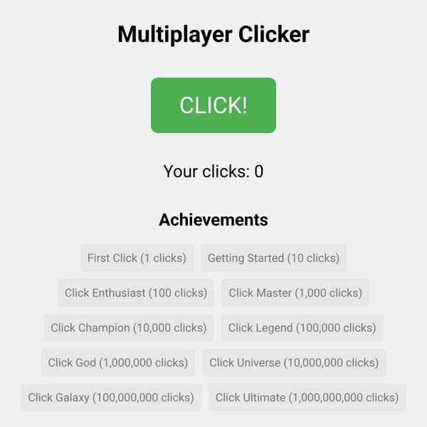 Multiplayer Clicker
