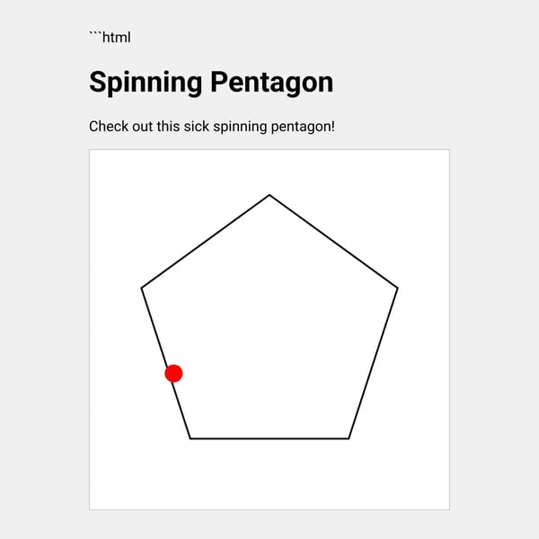 Bouncing Ball in Spinning Pentagon
