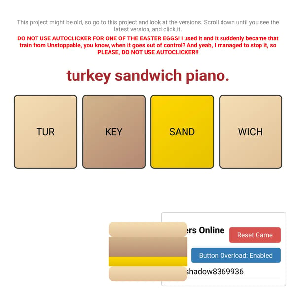 turkey sandwich piano. but GFA cooked it fresh.