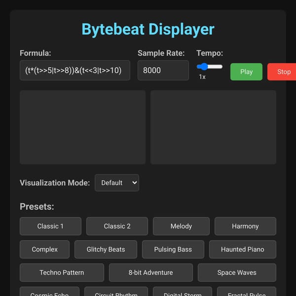 Bytebeat Displayer