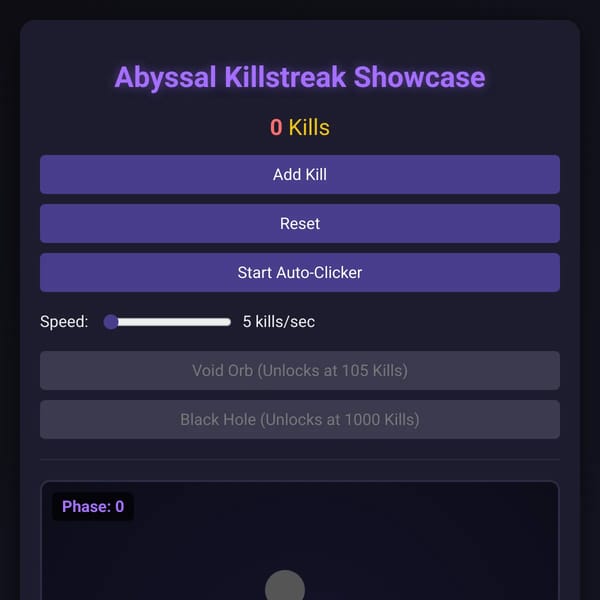 Abyssal Killstreak Showcase