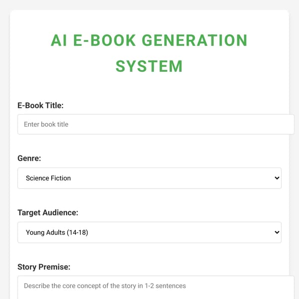 AI E-Book Generation System