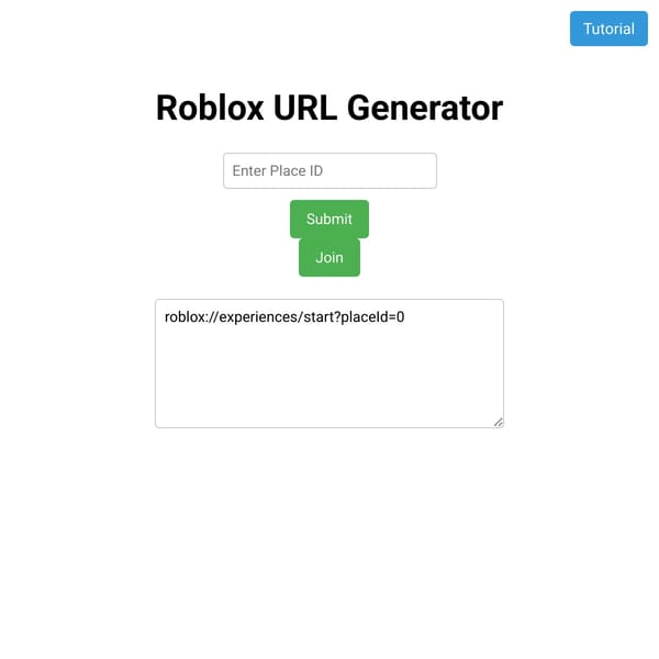 Roblox URL Generator