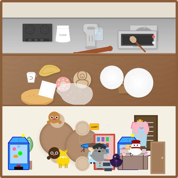 Realistic Bakery Top View