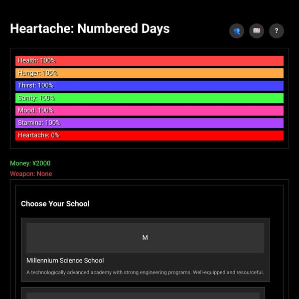 Heartache: Numbered Days (MULTIPLAYER GAME)