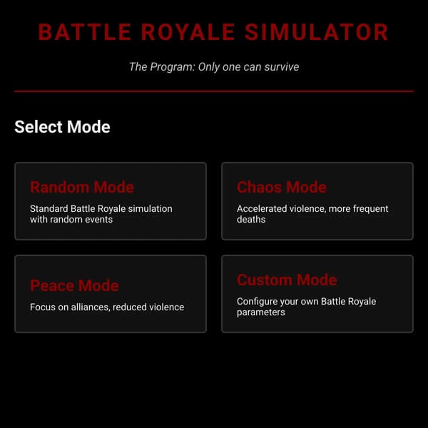 Battle Royale Simulator