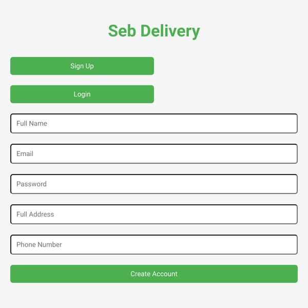 Seb Deliver - Food Delivery App