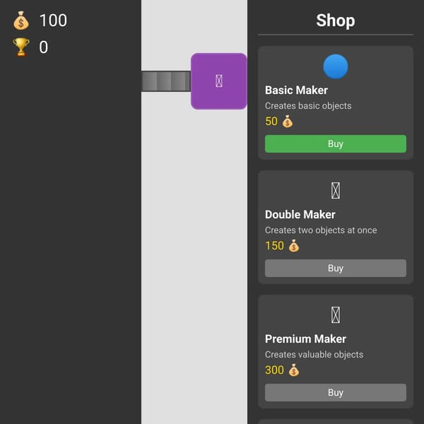 2D Tycoon Game