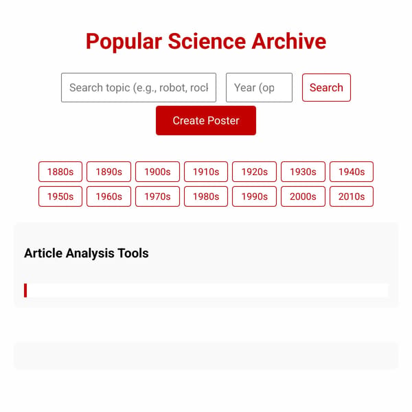 Popular Science Magazine Archives