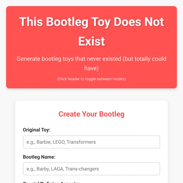 This Bootleg Toy Does Not Exist
