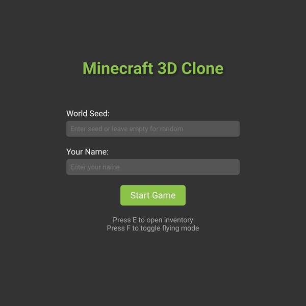 3D Minecraft Clone