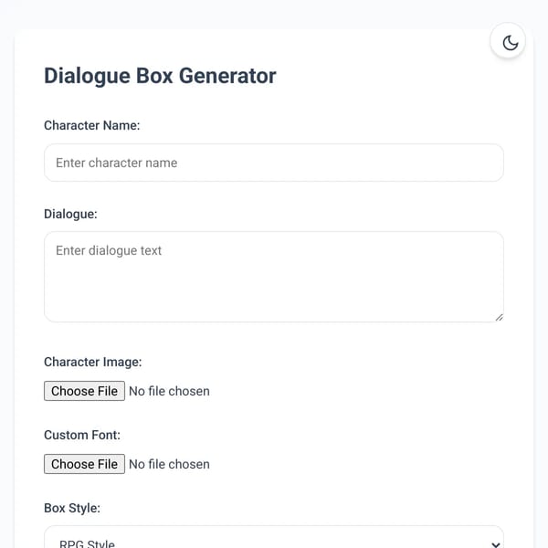 Dialogue Box Generator