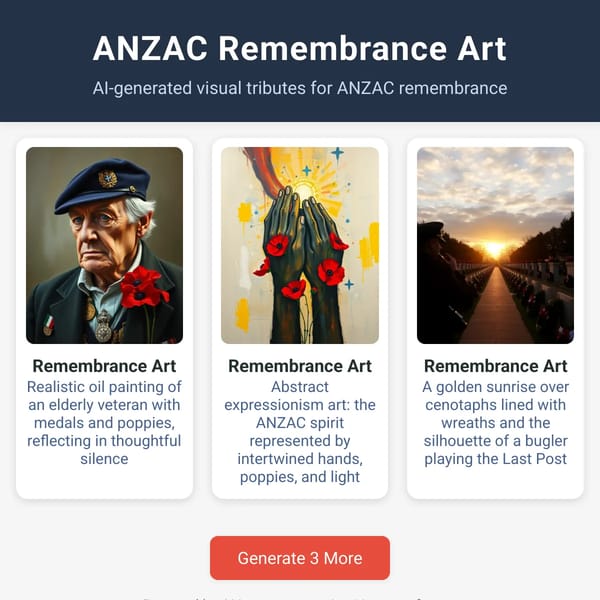 ANZAC Remembrance AI Art