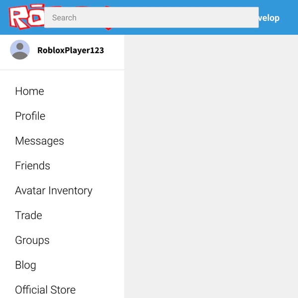Roblox homepage (2016)