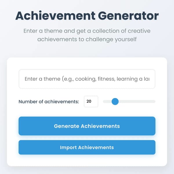 Achievement Generator