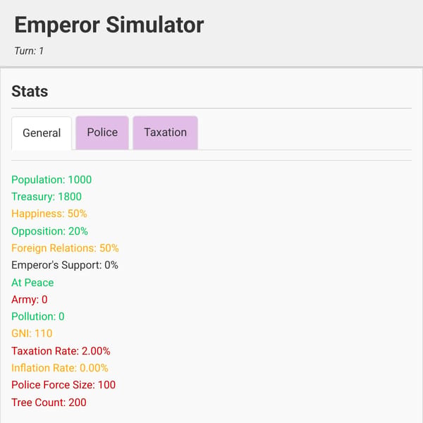 Emperor Simulator