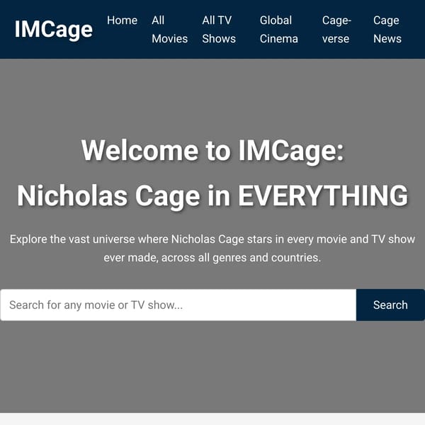 IMCage - The Ultimate Nicholas Cage Experience