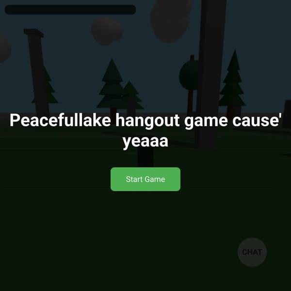 Peacefullake hangout game cause' yeaaa