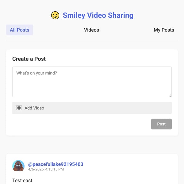 Smiley Video Sharing