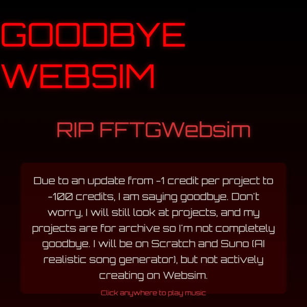 Goodbye Websim