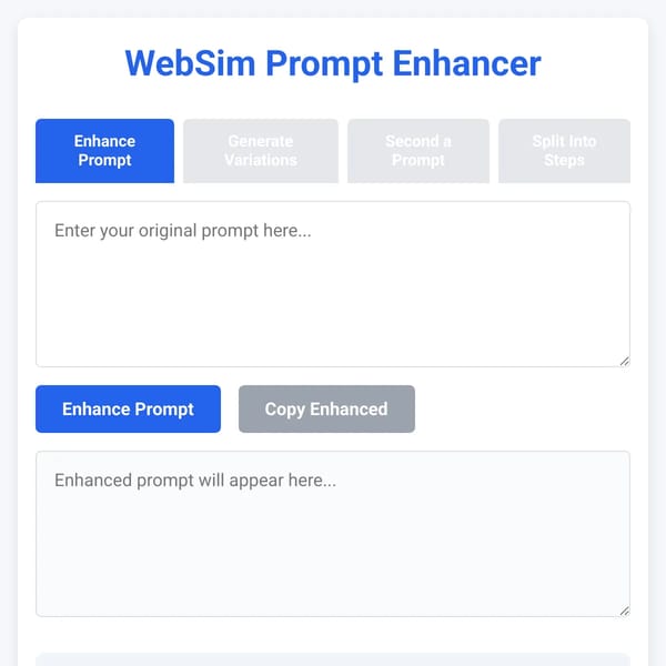 WebSim Prompt Enhancer