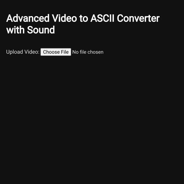 Video to ASCII Converter