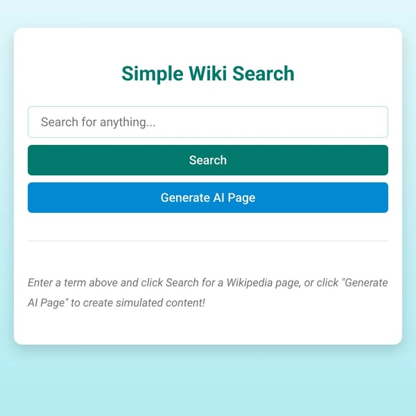 Simple Wiki Search
