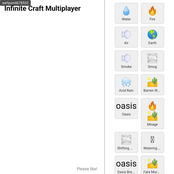Multiplayer Infinite craft