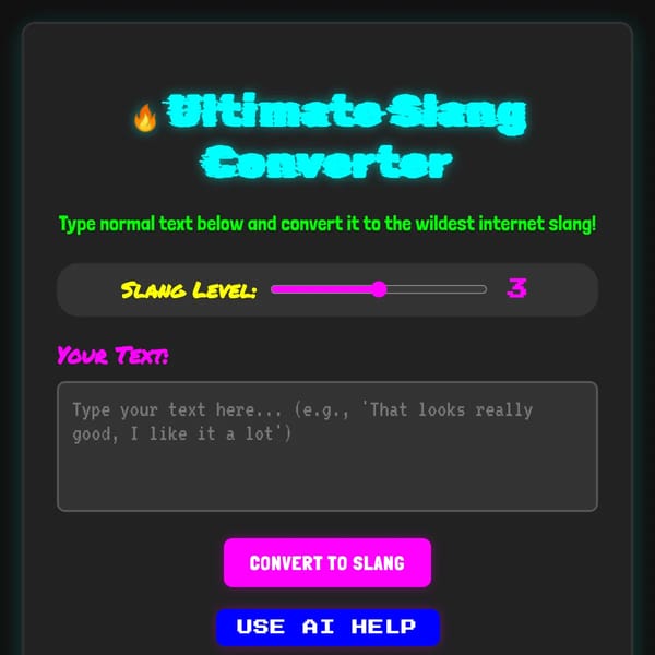 Slang Converter