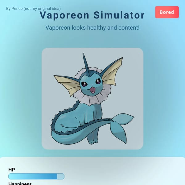 Vaporeon Simulator