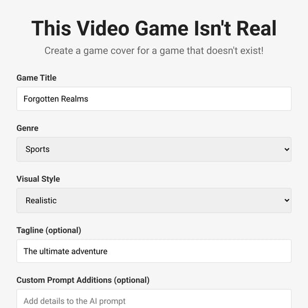 This Video Game Isn't Real