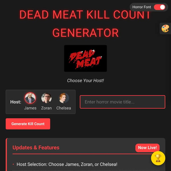 Dead Meat Kill Count Generator (W.I.P)