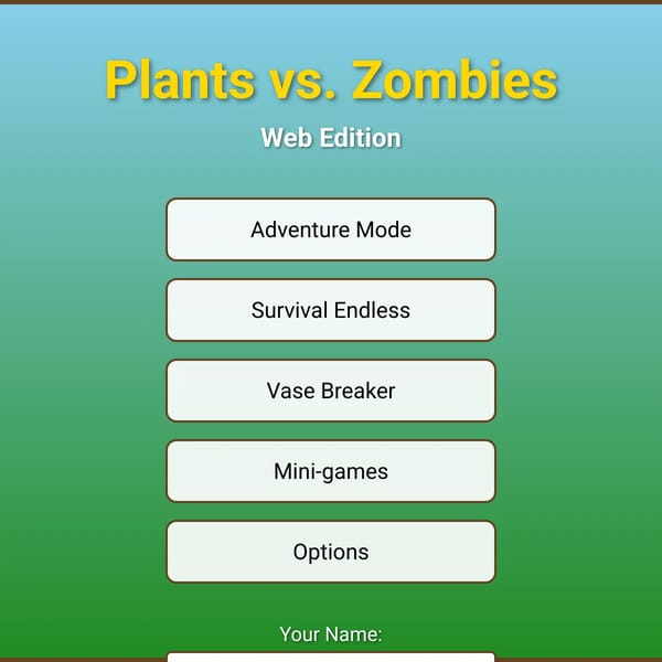Plants vs Zombies Web