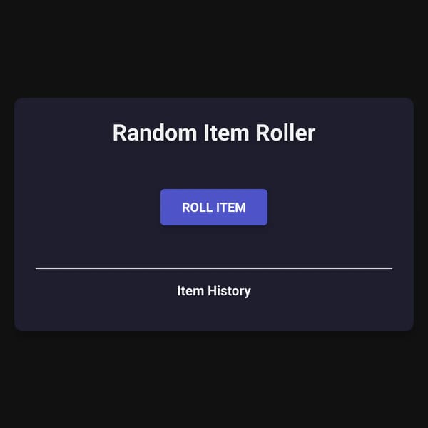 Random Item Roller