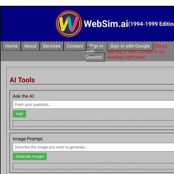 WebSim.ai (1994-1999 Edition)