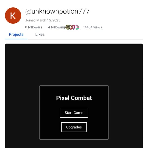 User Profile Page on WebSim