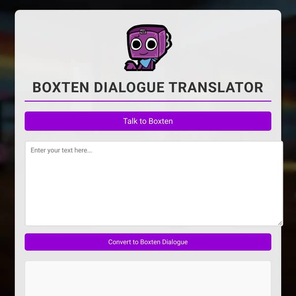 Boxten Dialogue Translator