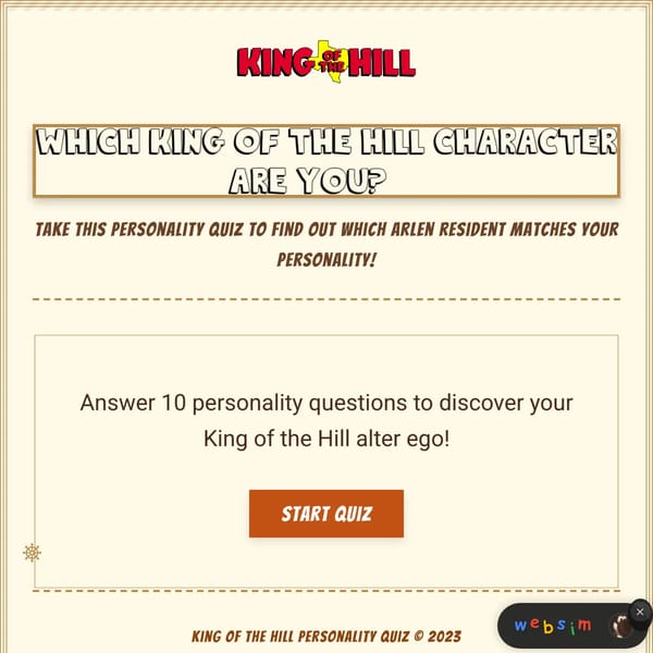 Which King of the Hill Character Are You?