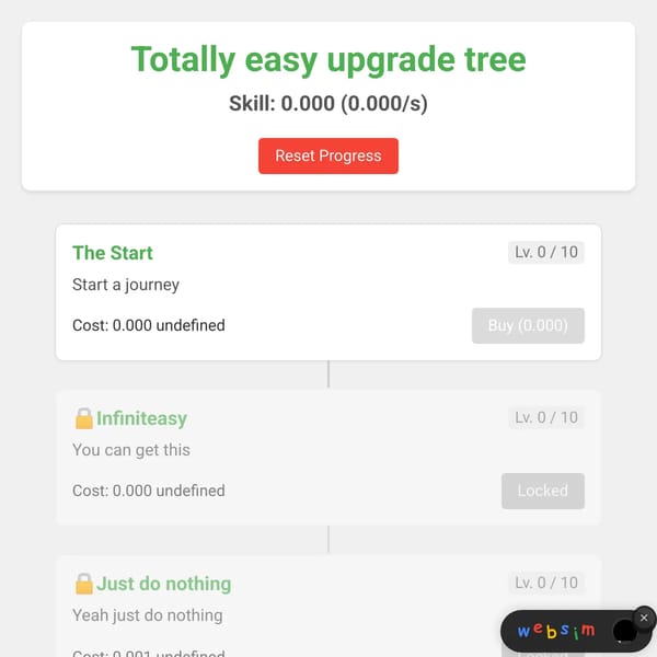 Totally easy upgrade tree