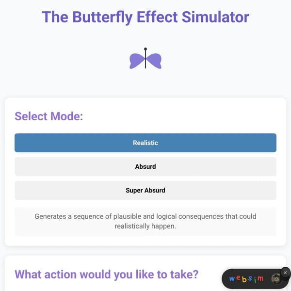 The Butterfly Effect Simulator