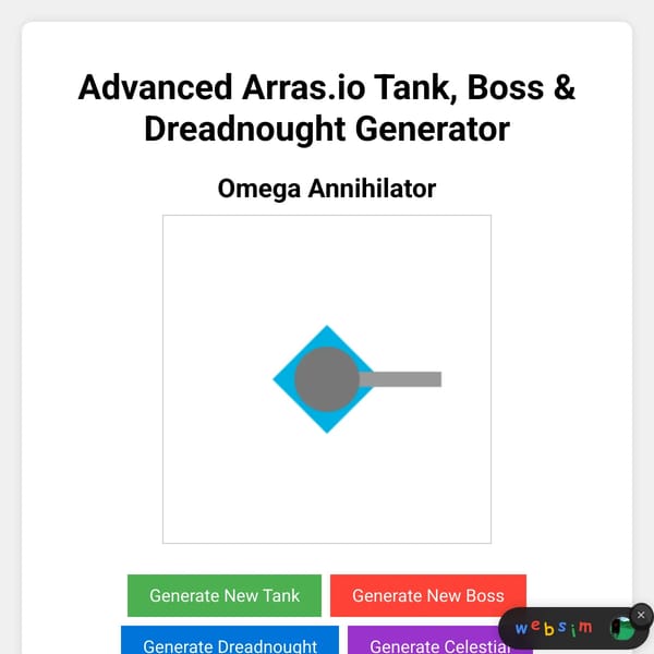 Random Arras.io Tank Generator