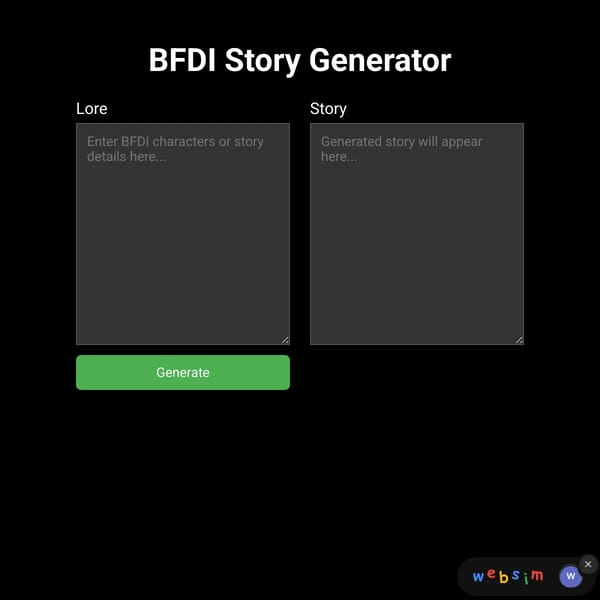 BFDI Story Generator