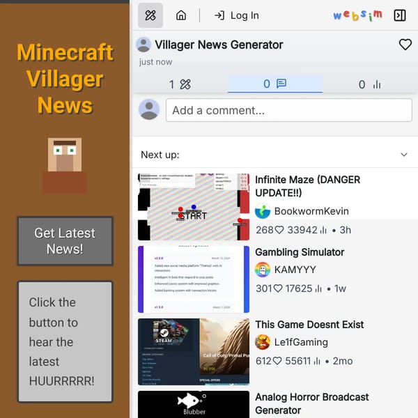 Villager News Generator