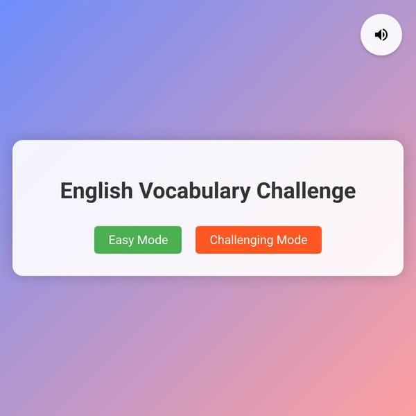 English Vocabulary Challenge