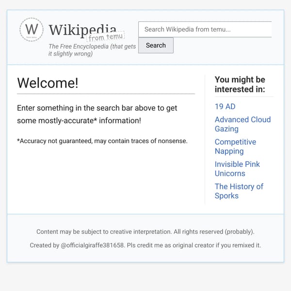 Wikipedia from temu