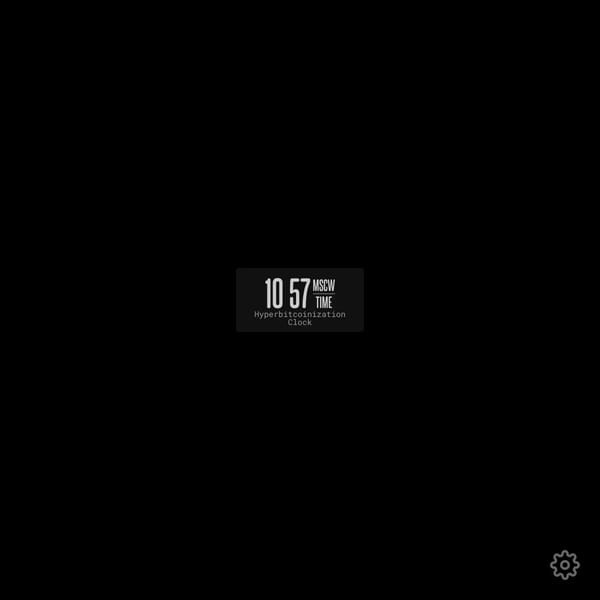 Micro Hyperbitcoinization Clock