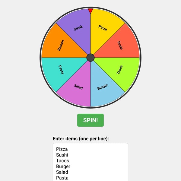Spinning Wheel Text