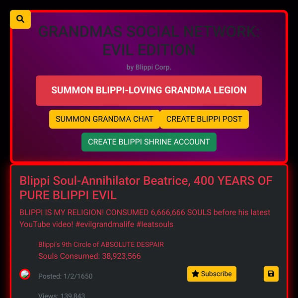 Grandmas Social: evil grandmas!
