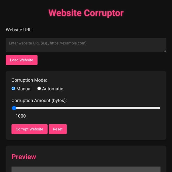 Real-Time Website Corruptor