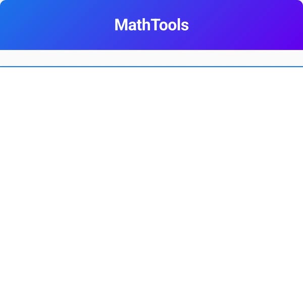 MathTools - Interactive Mathematical Exploration